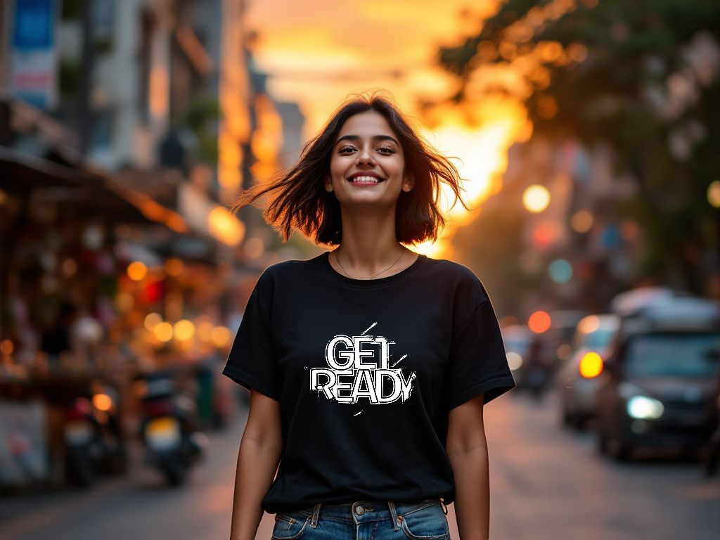 Get Ready Printed Unisex Cotton T-Shirt | Action-Packed Style | Regular Fit, Pre-Shrunk Fabric, Lycra Neck Rib.
