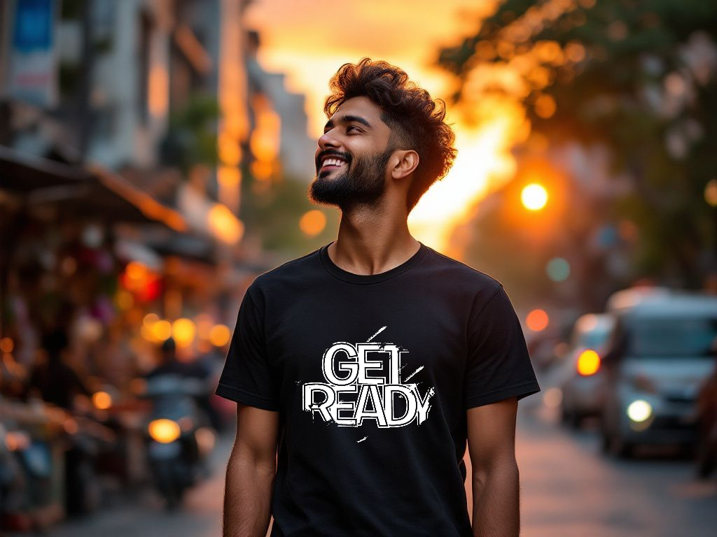 Get Ready Printed Unisex Cotton T-Shirt | Action-Packed Style | Regular Fit, Pre-Shrunk Fabric, Lycra Neck Rib.