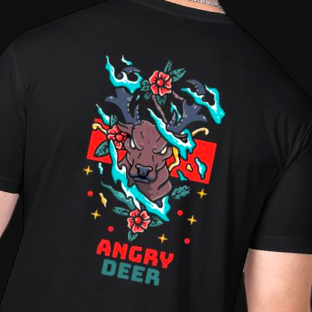 Absolutely Unisex Supima Cotton T-Shirt – Ultra-Soft, Premium Streetwear with Angry Deer Graphic Print for Everyday Comfort and Standout Style.
