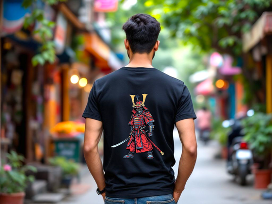 Artisan Unisex Supima Cotton T-Shirt – Samurai Warrior Graphic, Premium Soft Tee.