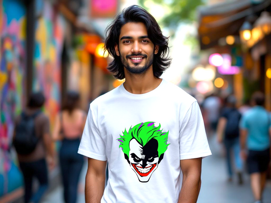 Authentic Supima Cotton Unisex T-Shirt – Iconic Joker Graphic | Ultra-Soft & Durable Tee