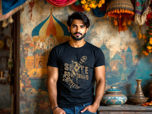 Skateboard Skeleton Graphic T-Shirt – Premium Supima Cotton – Soft, Durable & Stylish Tee for Unisex