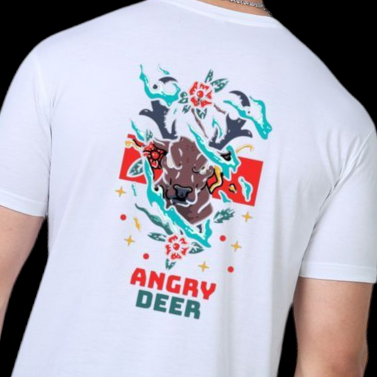 Absolutely Unisex Supima Cotton T-Shirt – Ultra-Soft, Premium Streetwear with Angry Deer Graphic Print for Everyday Comfort and Standout Style.