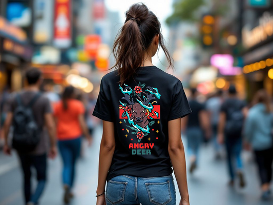 Absolutely Unisex Supima Cotton T-Shirt – Ultra-Soft, Premium Streetwear with Angry Deer Graphic Print for Everyday Comfort and Standout Style.